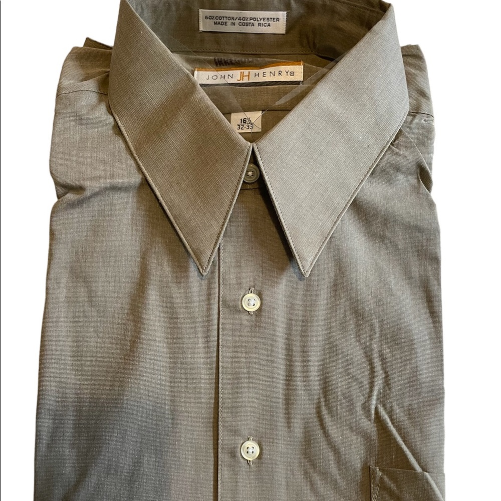 John Henry athletic fit dress shirt 16 1/2 32-33 NWT